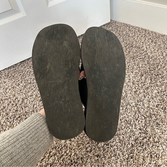 The Row Ginza Leather and Suede Platform Flip Flops - 40 - Picture 8 of 11